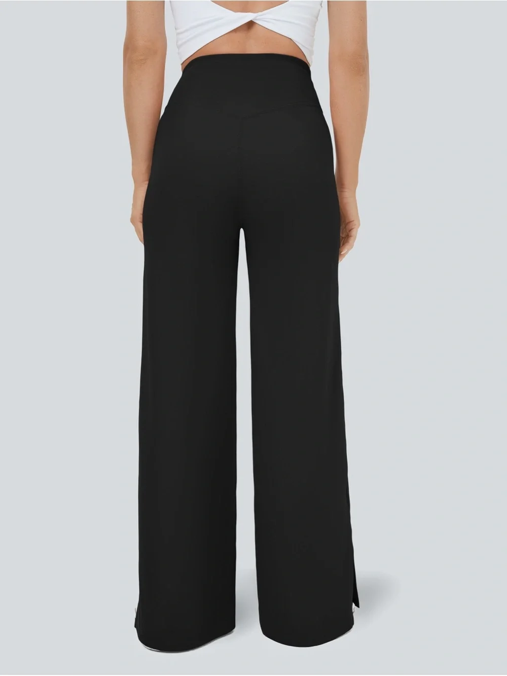 Halara DayStretch Crossover Pocket Hem Wide Leg Yoga Pants - Picture 5 of 8